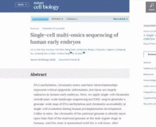 发表人类植入前胚胎多组学研究新进展