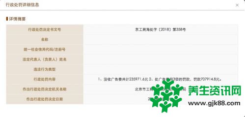 北京市工商局对今日头条行政处罚 没收广告费并